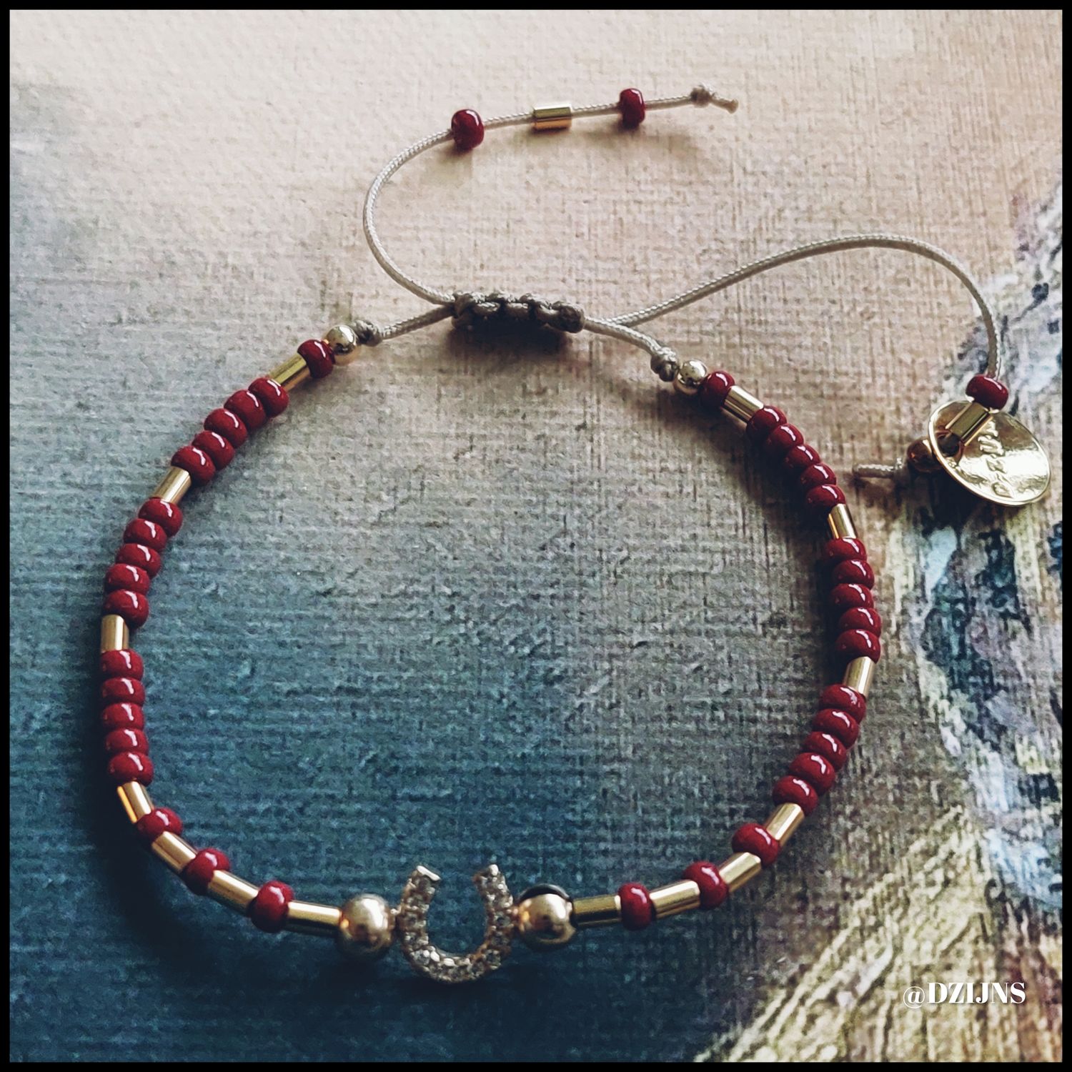 D-ZIJNS ARMBAND HORSEBIT Burgundy