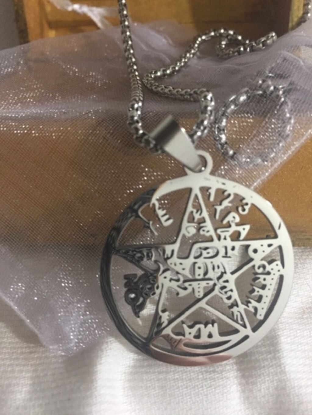 Tetragramaton Acero Calado-Consagrado-con manual y baul mini