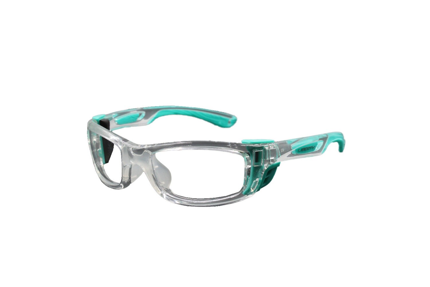REC SPECS - PPE RALLY SHINY CLEAR/TURQUOISE W/ ANTI FOG #125