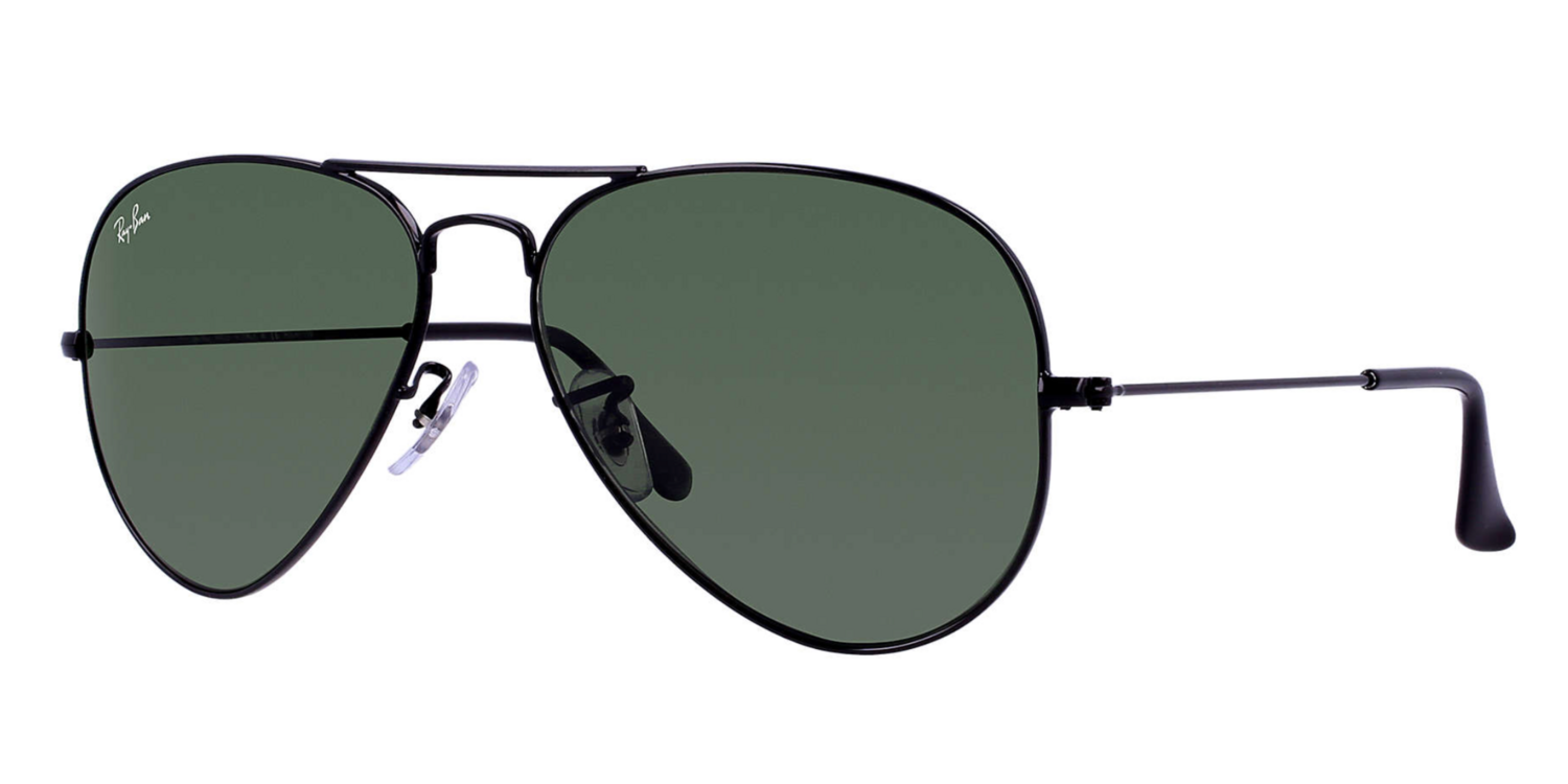 RAYBAN SUN - RB 3025 AVIATOR LARGE BLACK 55 - G-15 SUN