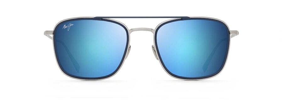 MAUI JIM - FOLLOWING SEAS SILVER MATT W/DARK NAVY RIM - BLUE HAWAII MAUI JIM - FOLLOWING SEAS SILVER MATT W/DARK NAVY RIM - BLUE HAWAII