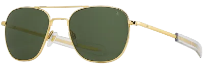 AMERICAN OPTICAL - ORIGINAL PILOT - GOLD 23K - GREEN SUN