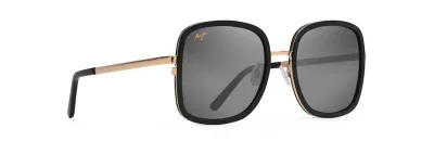 MAUI JIM - PUA BLACK GLOSS W/SHILY GOLD - GREY