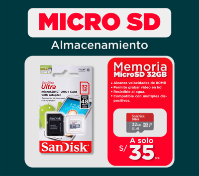 Memoria MicroSD 32GB