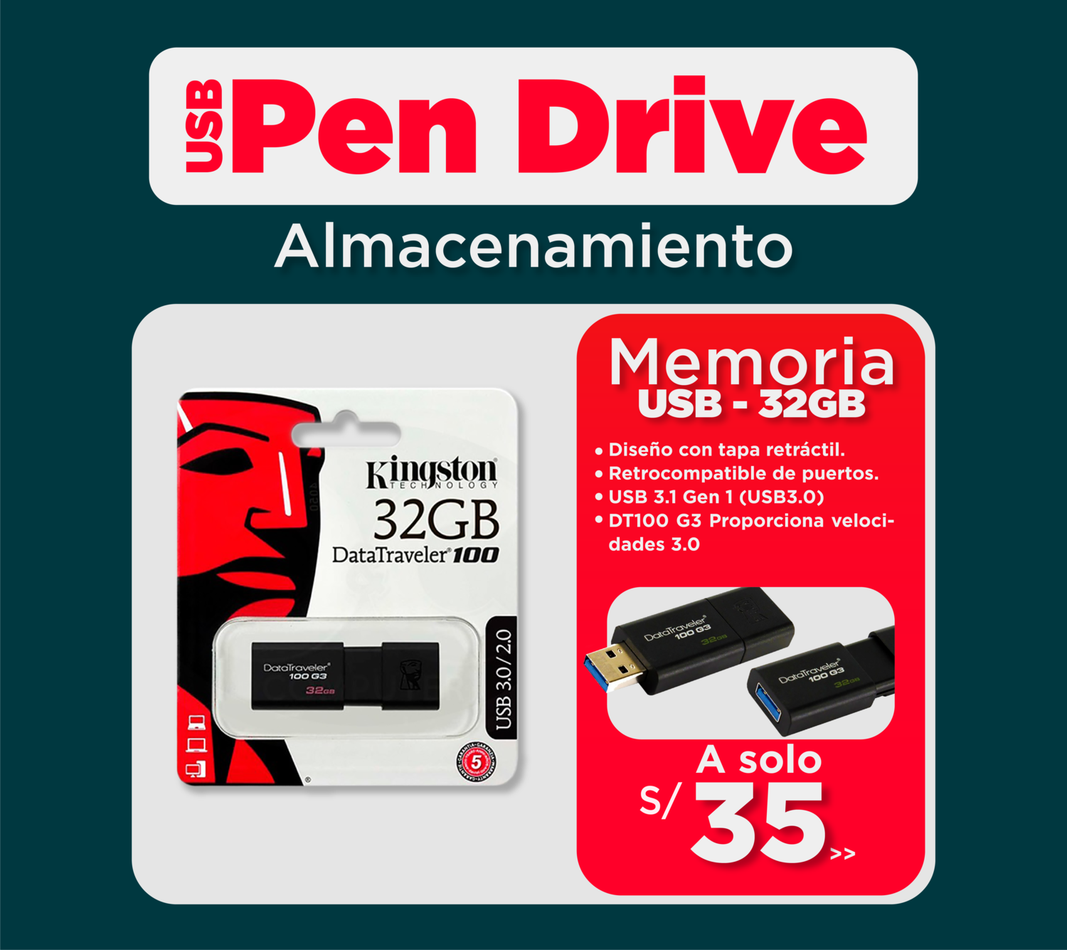 Memoria USB 32GB