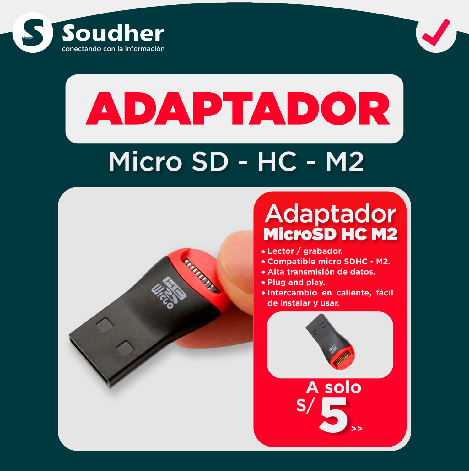 Adaptador MicroSD a USB