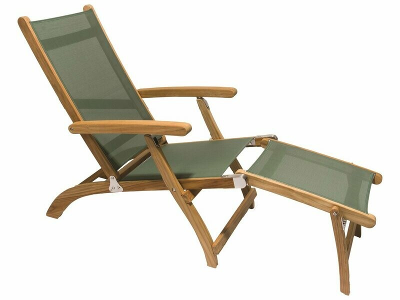 Royal Teak Collection Sling Steamer - Moss Sling Royal Teak Collection Sling Steamer - Moss Sling