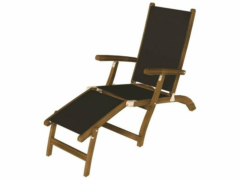 Royal Teak Collection Sling Steamer - Black Sling Royal Teak Collection Sling Steamer - Black Sling
