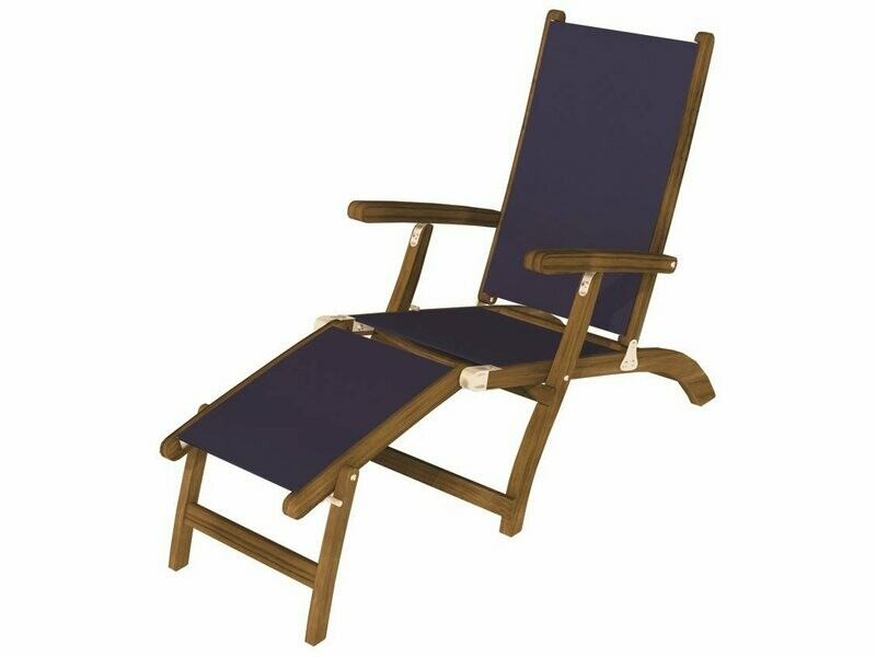 Royal Teak Collection Sling Steamer - Navy Sling Royal Teak Collection Sling Steamer - Navy Sling
