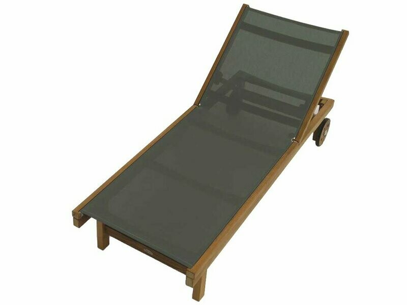 Royal Teak Collection Sundaze Moss Sling Adjustable Chaise Lounge Royal Teak Collection Sundaze Moss Sling Adjustable Chaise Lounge