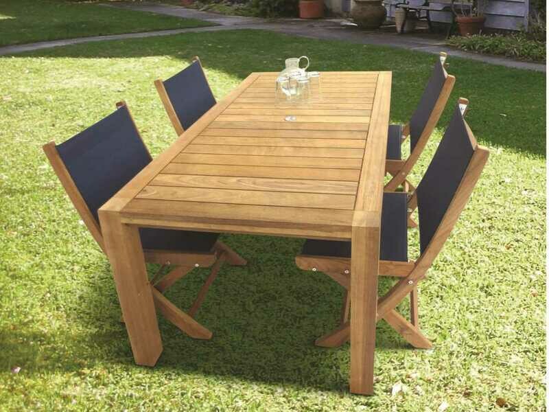 Royal Teak Collection Sailmate Sling Dining Set Royal Teak Collection Sailmate Sling Dining Set