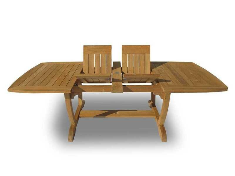 Royal Teak Collection Expansion 84''W x 43''D Rectangular Double Leaf Gala Dining Table Royal Teak Collection Expansion 84''W x 43''D Rectangular Double Leaf Gala Dining Table