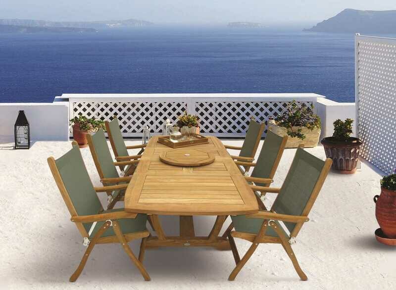 Royal Teak Collection Florida Sling Dining Set Royal Teak Collection Florida Sling Dining Set