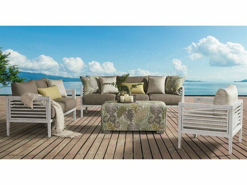 South Sea Rattan Veda Aluminum Lounge Set South Sea Rattan Veda Aluminum Lounge Set
