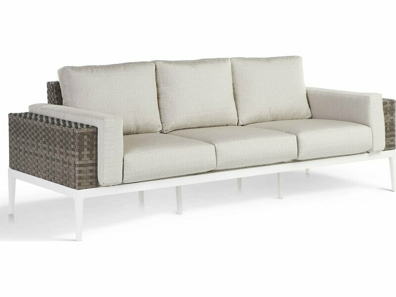 South Sea Rattan Stevie Wicker Sofa with Bolsters Pillows South Sea Rattan Stevie Wicker Sofa with Bolsters Pillows