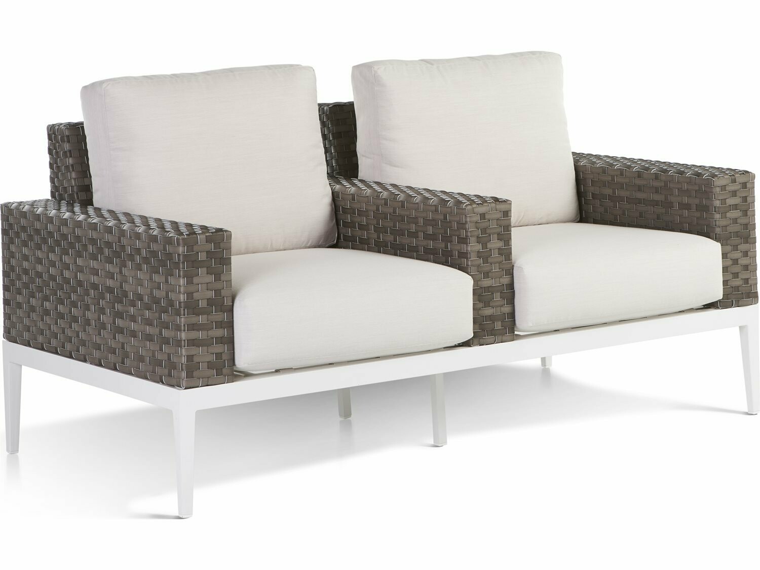 South Sea Rattan Stevie Wicker Theater-Style Loveseat