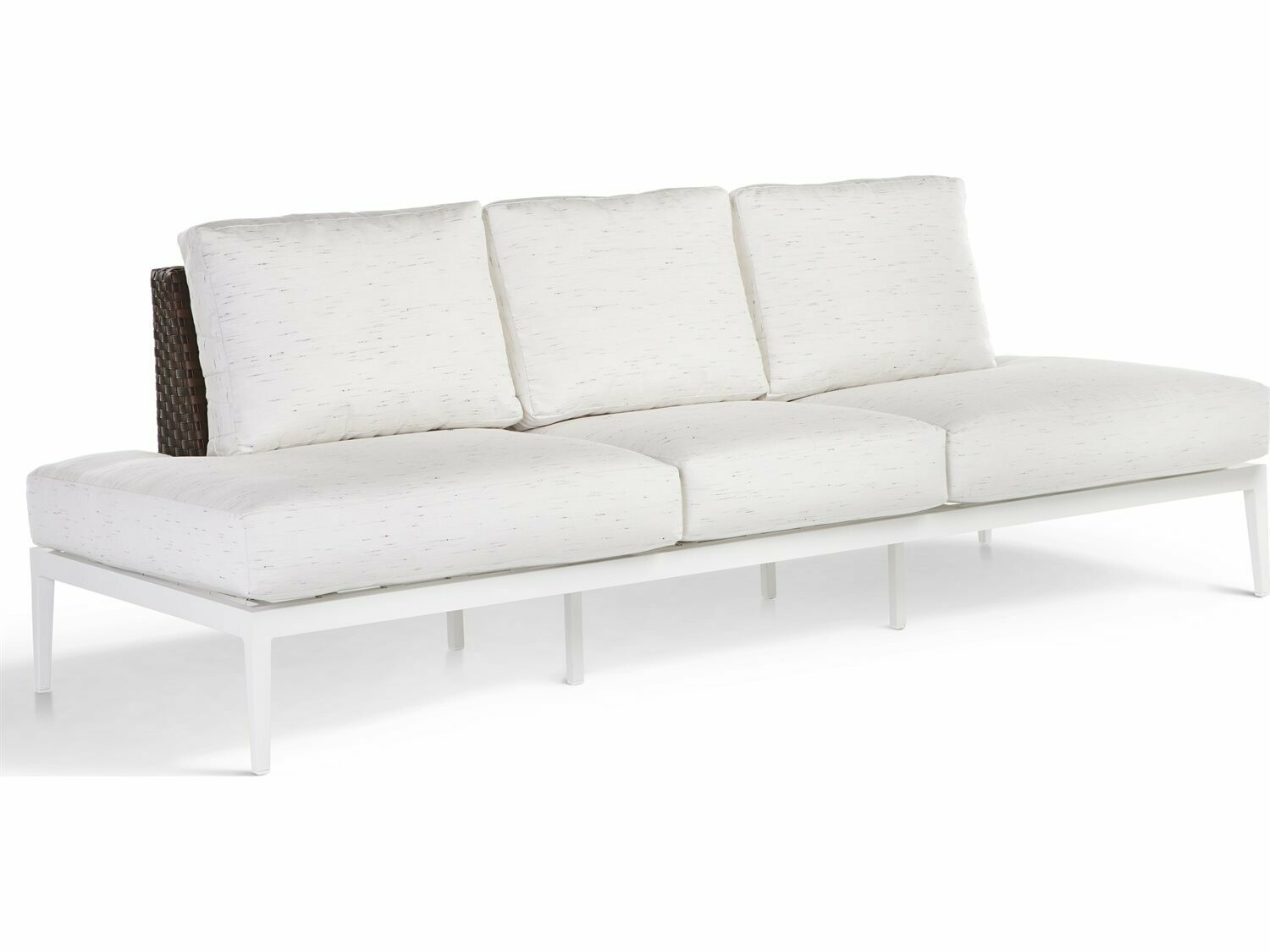 South Sea Rattan Stevie Wicker Modular Sofa with Wraparound Cushions