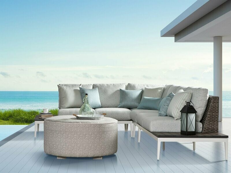 South Sea Rattan Stevie Wicker Sectional Lounge Set South Sea Rattan Stevie Wicker Sectional Lounge Set