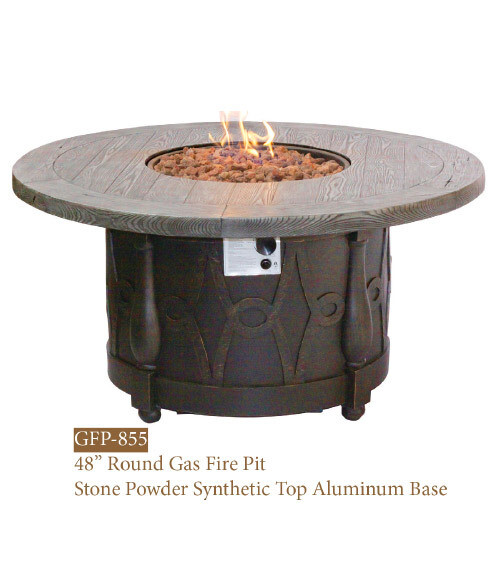 GFP Collection Round Stone Powder Synthetic Fire Pit GFP Collection Round Stone Powder Synthetic Fire Pit