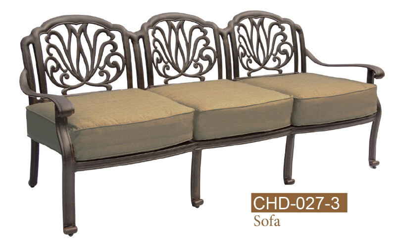 Lilian Collection Fully Welded Deep Seating 3 Seat Sofa Lilian Collection Fully Welded Deep Seating 3 Seat Sofa