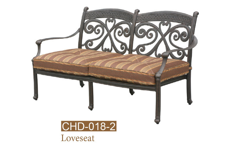 Monarch Collection Fully Welded Deep Seating Love Seat