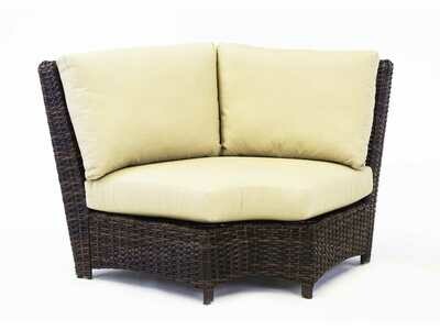 South Sea Rattan Saint Tropez Wicker Wedge Corner Lounge Chair