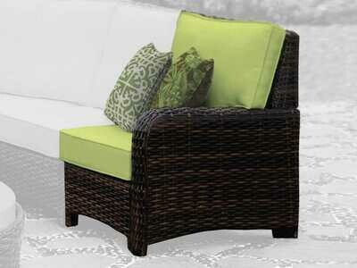 South Sea Rattan St Tropez Wicker Right Arm Lounge Chair