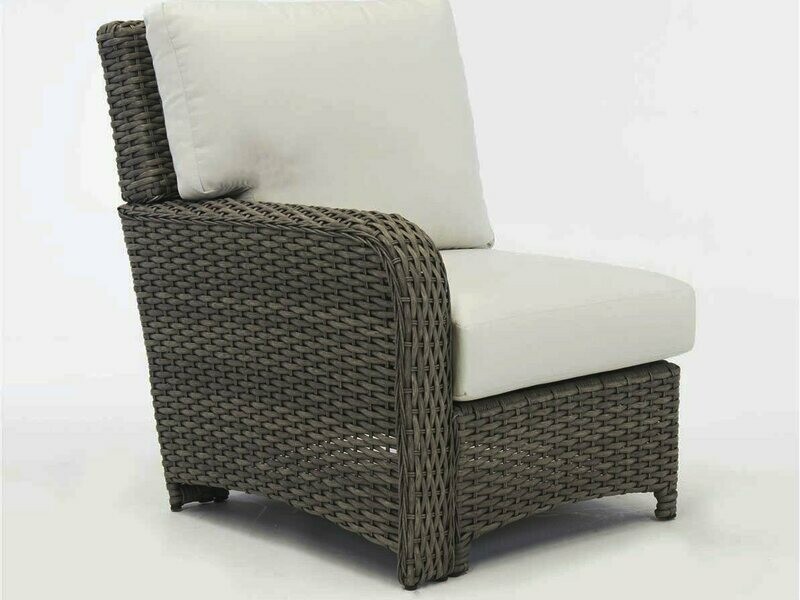 South Sea Rattan St Tropez Wicker Left Arm Lounge Chair South Sea Rattan St Tropez Wicker Left Arm Lounge Chair