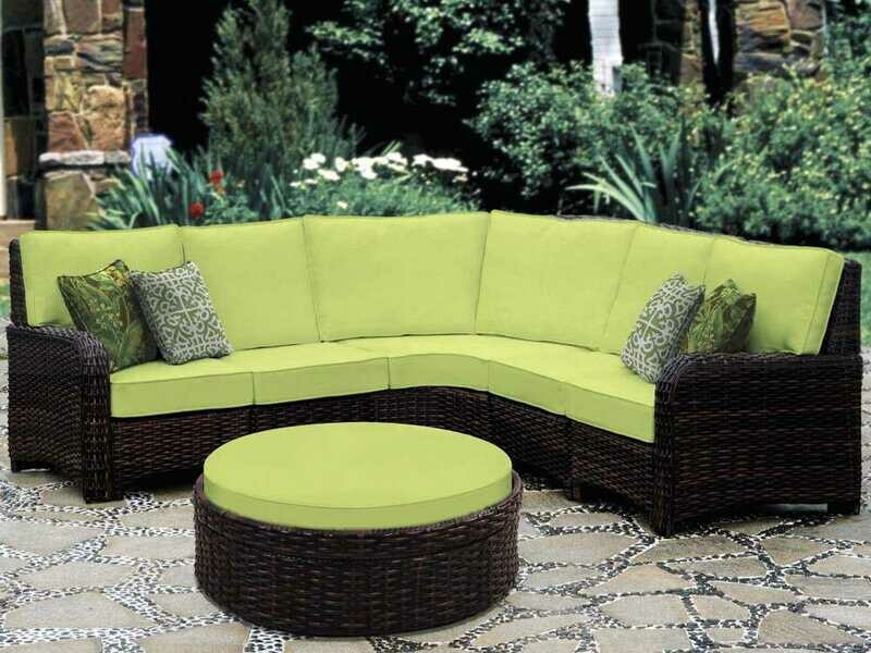South Sea Rattan Saint Tropez Wicker Sectional Lounge Set South Sea Rattan Saint Tropez Wicker Sectional Lounge Set