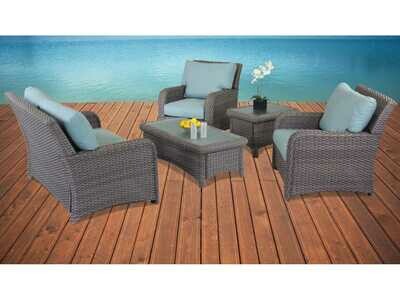 South Sea Rattan Saint Tropez Wicker Lounge Set South Sea Rattan Saint Tropez Wicker Lounge Set