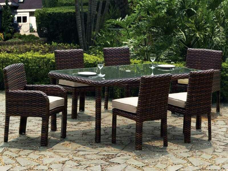 South Sea Rattan Saint Tropez Wicker Dining Set South Sea Rattan Saint Tropez Wicker Dining Set