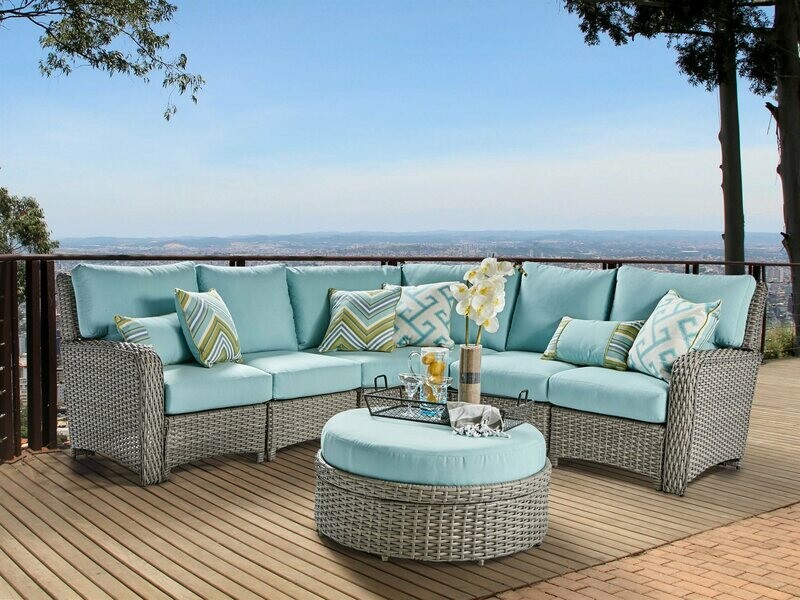 South Sea Rattan Saint Tropez Wicker Sectional Lounge Set South Sea Rattan Saint Tropez Wicker Sectional Lounge Set