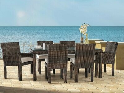 South Sea Rattan St Tropez Wicker Dining Set