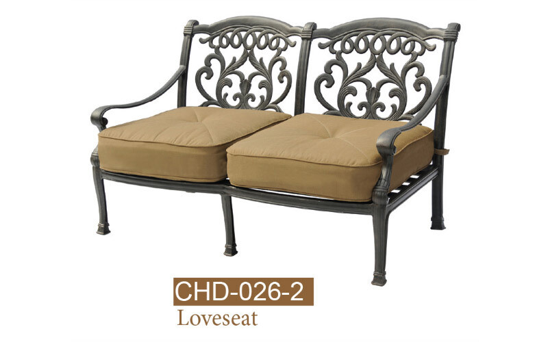 Valencia Collection Fully Welded Deep Seating Loveseat