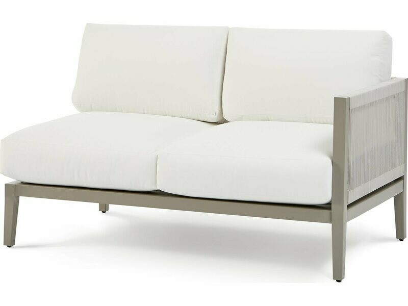 South Sea Rattan Nicole Aluminum Greystone Right Arm Loveseat South Sea Rattan Nicole Aluminum Greystone Right Arm Loveseat