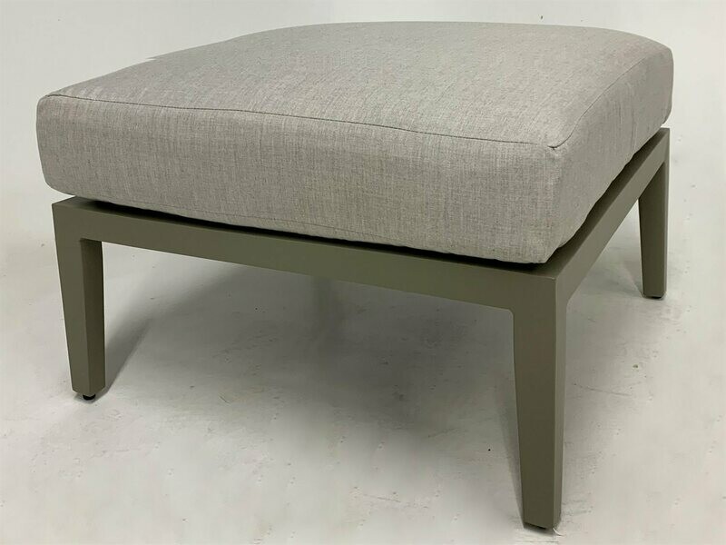South Sea Rattan Nicole Greystone Aluminum Cushion Ottoman South Sea Rattan Nicole Greystone Aluminum Cushion Ottoman