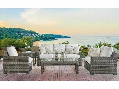 South Sea Rattan New Java Wicker Sandstone Lounge Set