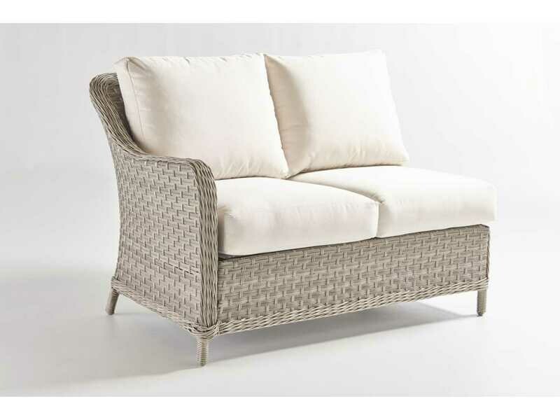South Sea Rattan Mayfair Wicker Pebble Left Arm Loveseat South Sea Rattan Mayfair Wicker Pebble Left Arm Loveseat
