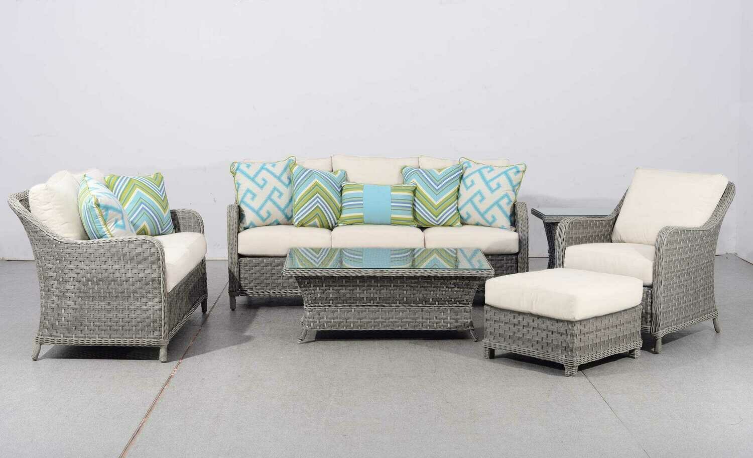 South Sea Rattan Mayfair Wicker Pebble Lounge Set