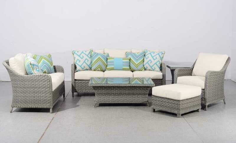 South Sea Rattan Mayfair Wicker Pebble Lounge Set South Sea Rattan Mayfair Wicker Pebble Lounge Set
