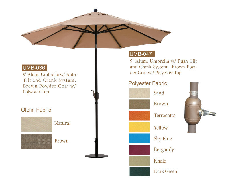 9' Aluminum Umbrella 9' Aluminum Umbrella