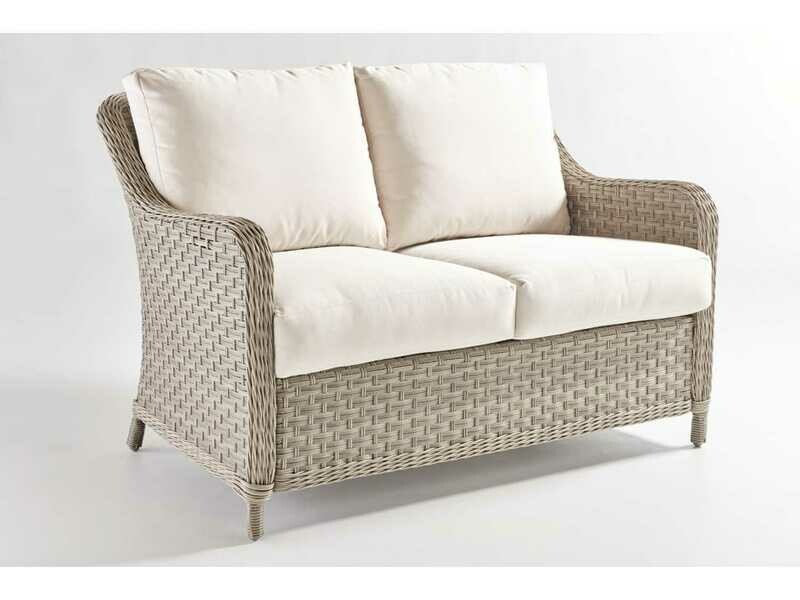 South Sea Rattan Mayfair Wicker Pebble Loveseat South Sea Rattan Mayfair Wicker Pebble Loveseat