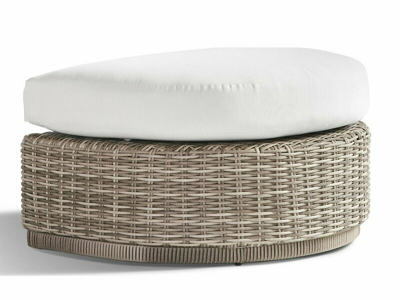 South Sea Rattan Luna Cove Wicker Half Round Ottoman South Sea Rattan Luna Cove Wicker Half Round Ottoman