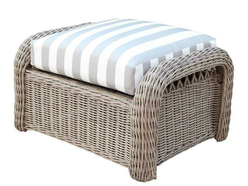 South Sea Rattan Arcadia Wicker Driftwood Ottoman