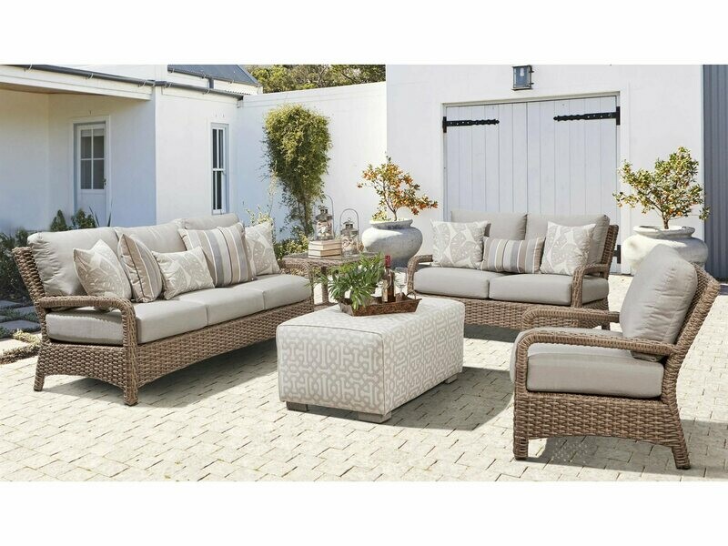 South Sea Rattan Caswell Wicker Mushroom Lounge Set South Sea Rattan Caswell Wicker Mushroom Lounge Set