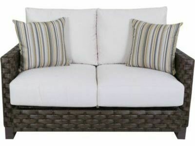 South Sea Rattan Cambridge Aluminum Wicker Loveseat South Sea Rattan Cambridge Aluminum Wicker Loveseat