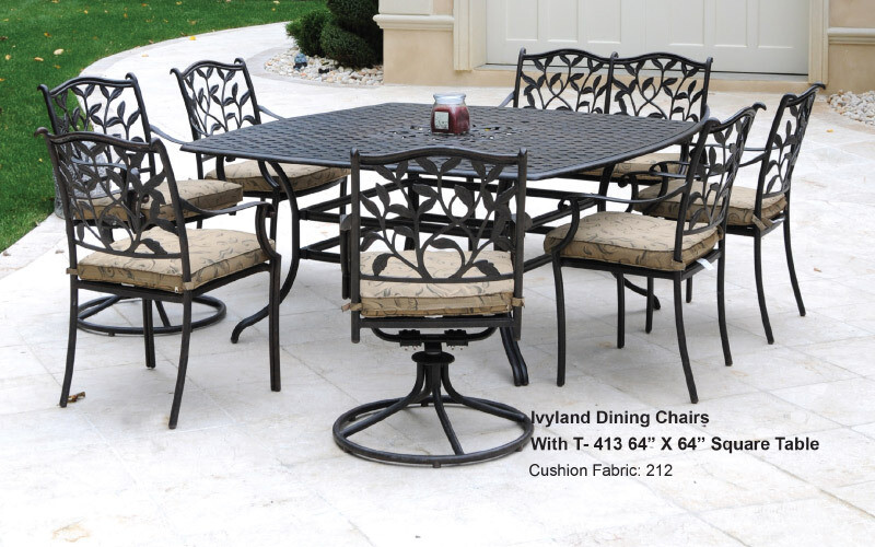 Ivyland Collection Square 7pc Dining Set