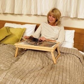 Adjustable Wooden bed tray