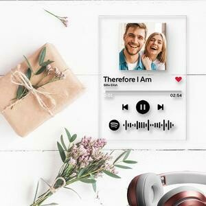 Spotify Glass Scannable Spotify Code Custom Music Song Plaque Frame - 4.7IN X 6.3IN