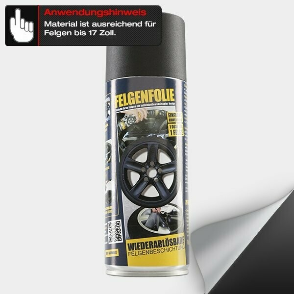 FELGENFOLIE-SPRAY, 400 ml, schwarz matt